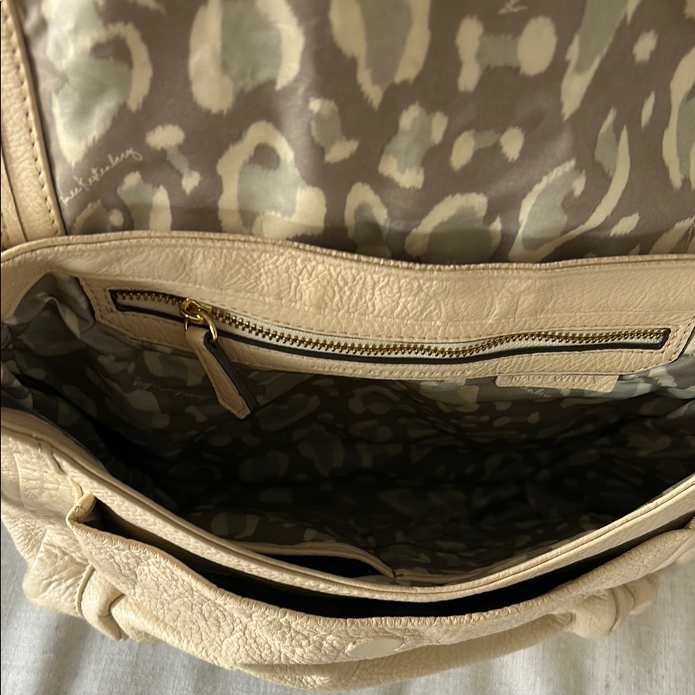 Aimee Kestenberg Cream Shoulder Bag with Textured Leather - Picture 5 of 5